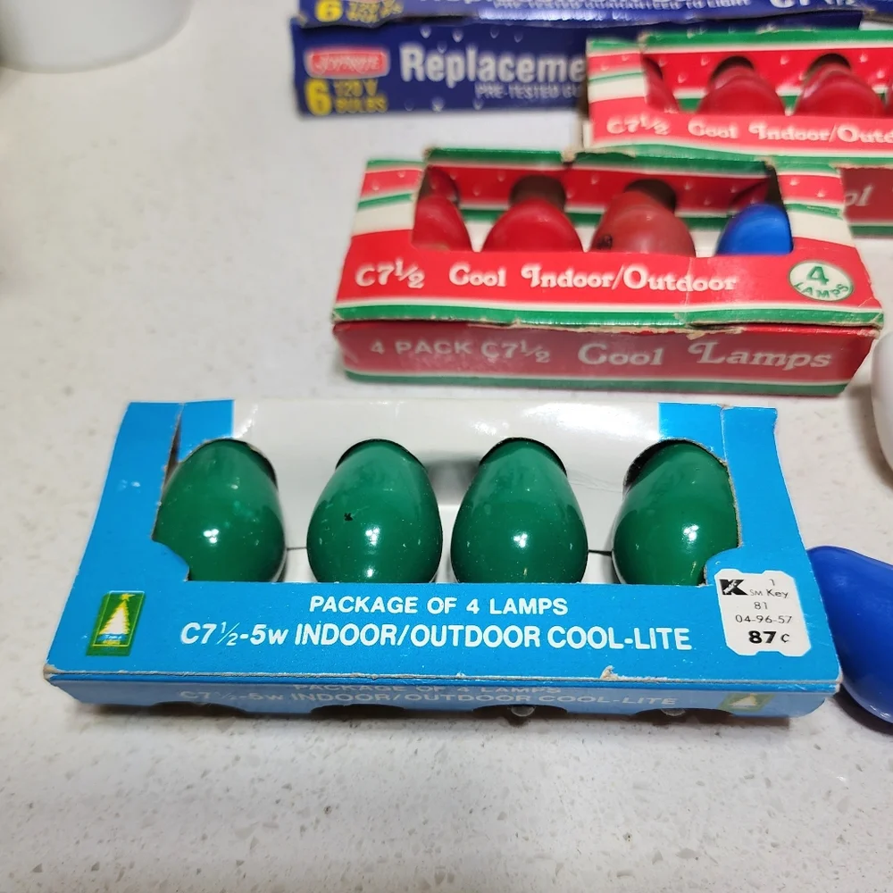 Vintage Christmas Light Bulbs Set Of 45 Replacement Bulbs